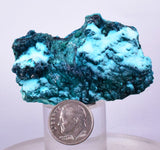 5.5cms BLUE MALACHITE BOTRYOIDAL PERU CRYSTALS GRAPE SPHERES SHINY UB43