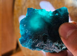 5.5cm GEM BLUE MALACHITE PERU TRANSLUCENT CHRYSOCOLLA BOTRYOIDAL CRYSTAL UB169
