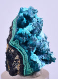 3cm GEM BLUE MALACHITE CHRYSOCOLLA PERU ROSETTE BOTRYOIDAL CRYSTAL GRAPE  UB126