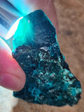 5.1cm GEM BLUE MALACHITE PERU TRANSLUCENT CHRYSOCOLLA BOTRYOIDAL CRYSTAL UB171