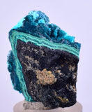 3cm GEM BLUE MALACHITE CHRYSOCOLLA PERU ROSETTE BOTRYOIDAL CRYSTAL GRAPE  UB126