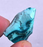 5.7grs BLUE MALACHITE CHRYSOCOLLA SCULPTURE SCENIC PERU ROUGH DECORATION UB162