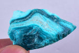 5.7grs BLUE MALACHITE CHRYSOCOLLA SCULPTURE SCENIC PERU ROUGH DECORATION UB162
