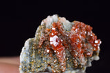 4cm VANADINITE CRYSTAL BARITE MIBLADEN MOROCCO MINIATURE MINERAL SPECIMEN WB17