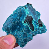 5.5cm GEM BLUE MALACHITE PERU TRANSLUCENT CHRYSOCOLLA BOTRYOIDAL CRYSTAL UB169