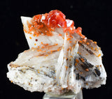 3.4cm VANADINITE CRYSTAL BARITE MIBLADEN MOROCCO MINIATURE MINERAL SPECIMEN WB13