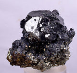 4.2cms SPHALERITE PYRITE GALENA CRYSTALS MINERAL SPECIMEN PERU MB30