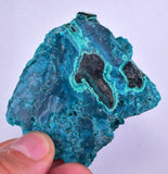 5.5cm GEM BLUE MALACHITE PERU TRANSLUCENT CHRYSOCOLLA BOTRYOIDAL CRYSTAL UB169