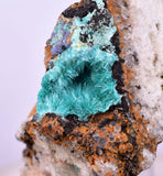 4.9cms CHRYSOCOLLA MALACHITE SELENITE CRYSTALS PERU QUARTZ CALCITE CB202