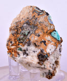 4.9cms CHRYSOCOLLA MALACHITE SELENITE CRYSTALS PERU QUARTZ CALCITE CB202