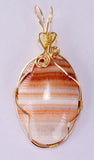 4.8cms GEM MACHU PICCHU Aragonite Cabochon PENDANT Peru BB424