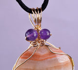 5.1cms GEM MACHU PICCHU Aragonite Cabochon PENDANT Peru BB425