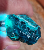 5.1cms GEM BLUE MALACHITE Peru Translucent Chrysocolla Botryoidal Crystal U576