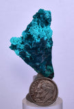 4.2cms BLUE MALACHITE BOTRYOIDAL Peru Crystals Grape Spheres Rosette Translucent New Find Stalactite Minerals Specimensn U582