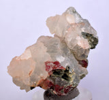 4.1cms PREHNITE  EPIDOTE CRYSTALS Tourmaline Zoisite Peru Mineral Specime UE198
