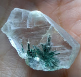 3cms GEM ATACAMITE INSIDE SELENITE CRYSTAL LILY MINE PERU TB173