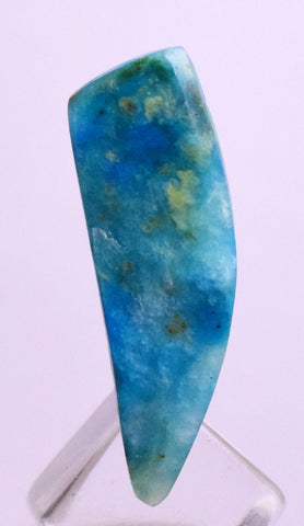 5.5ct GEM BLUE OPAL SCENIC CABOCHON PERU SEASCAPE PENDANT JEWELRY BB127