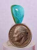 5.5carats GEM SILICA CHRYSOCOLLA CABOCHON CHALCEDONY LILY MINE PERU SCENIC BB358