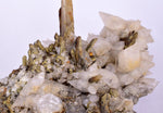 11cms CALCITE TOOTH DOG WITH QUARTZ CRYSTALS PERU SHINY MINERAL SPECIMEN QB103
