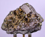 6.4cms APATITE SIDERITE QUARTZ CRYSTALS CHALCOPYRITE BORNITE PYRITE PERU AB61