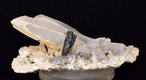 12.3cms QUARTZ EPIDOTE CRYSTAL MINERAL SPECIMEN QB109