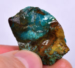 11grs GEM SILICA CHRYSOCOLLA LILY MINE PERU CHALCEDONY QUARTZ BLUE ROUGH SB153