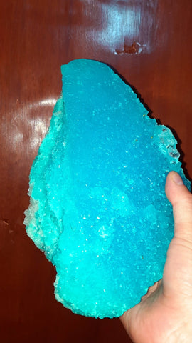 23cms NATURAL SKY BLUE SALAMMONIAC LECONTITE CHILE RARE CRYSTALS MINERAL UB207