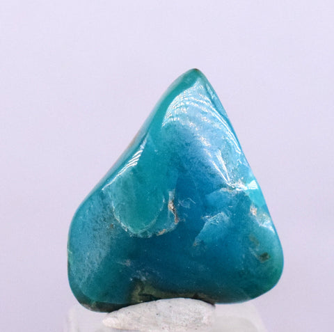 5.5carats GEM SILICA CHRYSOCOLLA CHALCEDONY LILY MINE PERU TUMBLED QUARTZ BB45