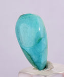 5.5carats GEM SILICA CHRYSOCOLLA CABOCHON CHALCEDONY LILY MINE PERU SCENIC BB358