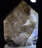 11cms QUARTZ DENDRITIC MANGANESE SHINY POLISHED CRYSTAL MINERAL SPECIMEN QB91