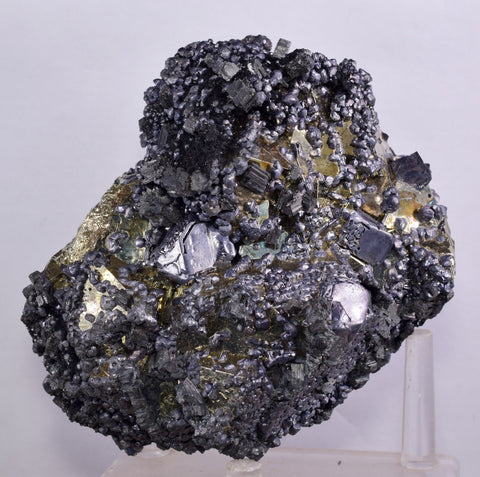 10cms PYRITE CUBIC GALENA BOURNONITE PERU CRYSTALS MINERAL SPECIMEN MB135