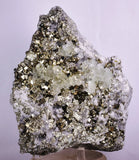 16cms PYRITE CUBIC QUARTZ FLUORITE PERU SHINY CRYSTALS MINERAL MB128