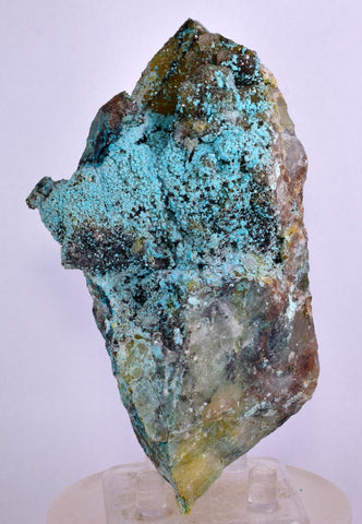 12.5cms QUARTZ CHRYSOCOLLA BOTRYOIDAL TENTADORA MINE PERU MINERAL SPECIMEN CB179