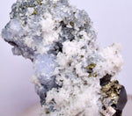 6.1cm  BLUE DOLOMITE SELLAITE CRYSTALS CHALCOPYRITE QUARTZ CALCITE PERU GB28