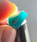 4cts GEM SILICA CHRYSOCOLLA CHALCEDONY POLISHED PERU NEW FIND BB338