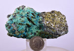 7.5cms EPIDOTE CHRYSOCOLLA CRYSTALS PERU COLLECTOR GREEN COLOR MINERAL CB185