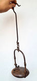 46cm  LENTICULAR MINERS LAMP FRANCE CLOZET TUNNEL RARE LANTERN IRON CAST NB05
