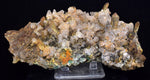 14cms CALCITE TOOTH DOG WITH QUARTZ CRYSTALS PERU SHINY MINERAL SPECIMEN GB47
