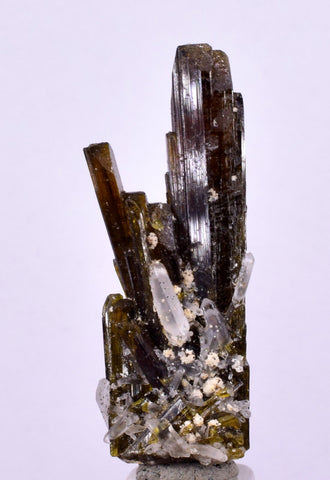 3.8cms PREMIUM EPIDOTE QUARTZ MINIATURE CRYSTALS PERU AESTHETIC COLLECTOR CB131