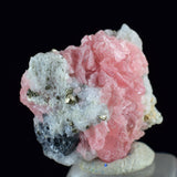 1.5ms RHODOCHROSITE FLUORITE PYRITE CHINA CRYSTAL RHOMBOHEDRAL MINIATURE RB629