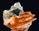 2cms CERUSSITE BARITE GALENA CRYSTALS MOROCCO MINERAL SPECIMEN KB55
