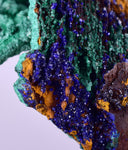 4cms AZURITE MALACHITE CRYSTALS MINERAL SPECIMEN AHOULI MINES MOROCCO UB219