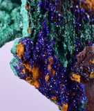 4cms AZURITE MALACHITE CRYSTALS MINERAL SPECIMEN AHOULI MINES MOROCCO UB219
