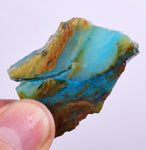 10grams BLUE OPAL SLAB PERU SCENIC QUALITY TRANSLUCENT JEWELRY COLLECTOR OB73
