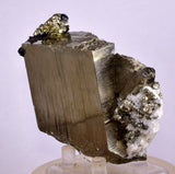 8.5cms PYRITE CUBIC QUARTZ CALCITE PERU SHINY CRYSTALS MINERAL COLLECTOR MB112