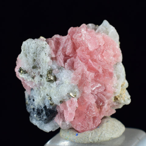 1.5ms RHODOCHROSITE FLUORITE PYRITE CHINA CRYSTAL RHOMBOHEDRAL MINIATURE RB629