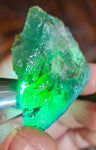 46grs GEM SILICA CHRYSOCOLLA LILY MINE PERU CHALCEDONY QUARTZ BLUE ROUGH SB136