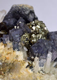 12cms GALENA QUARTZ PYRITE CRYSTAL CUBIC PERU MINERAL SPECIMEN  GB37