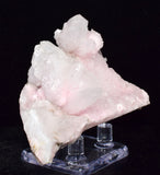 7.2cms RHODOCHROSITE ROSETTE QUARTZ PERU PINK CRYSTALS NEEDLES MINERAL RBZ462