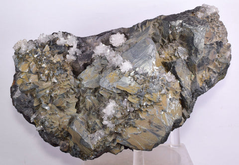 18cms TETRAHEDRITE CRYSTALS QUARTZ PERU MINERAL SPECIMEN IB68